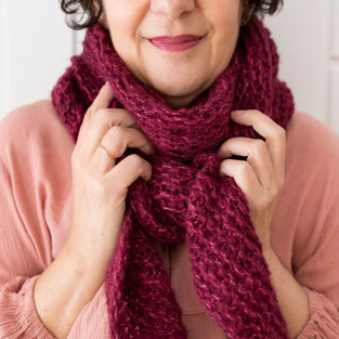 Kit de tricot - Châle Double-Doux en Nueva par Céline Desjardins