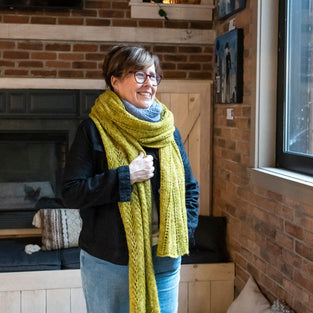 Kit de tricot - Foulard Foliage par Lucie Paquet